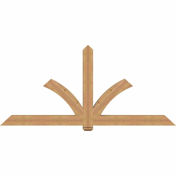 Ekena Millwork Redmond Smooth Timber Gable Bracket, Western Red Cedar, 96"W x 44"H x 5 1/2"D x 5 1/2"F, 11/12 Pitch GBW096X44X0606RED00SWR - main